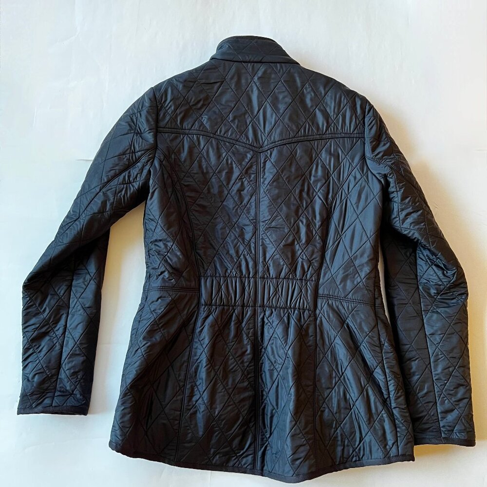 Barbour Cavalry Polarquilt Jacket Dark Navy Blue Women's Size US 6 - Picture 3 of 4
